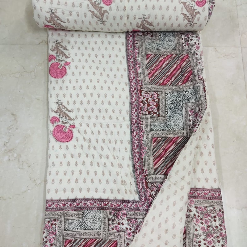 Jaipuri Rajai - Cotton Quilt
